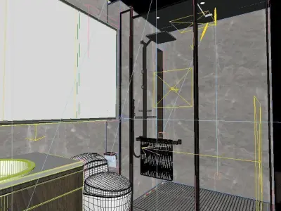 Modern Luxury Bathroom 3D model