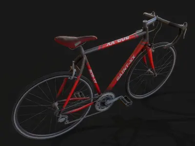 Bicycle road bike Low-poly 3D model