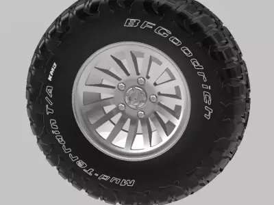OFFROAD WHEEL AND TIRE FOR 1 24 SCALE AUTOS 3D print model
