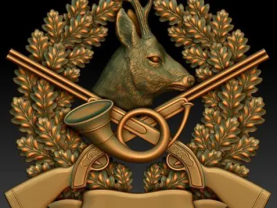 Hunting badge  Roe Deer 3D model