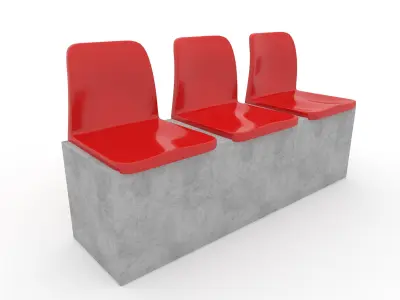 Collection Stadium Seats 3 3D Model Pack