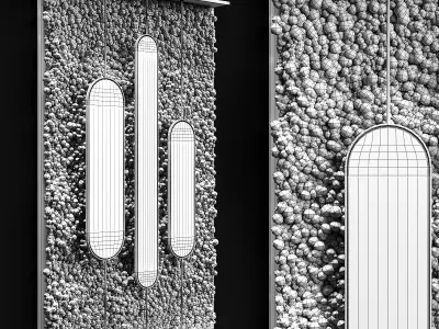 Stabilized moss and mirrors 3D model