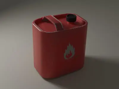 Lowpoly jerrycan game ready canister Low-poly 3D model