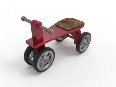 Kids bike Low-poly 3D model