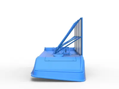 Shell of Super Dirt Late model with side wing Scale 1 to 25 3D print model