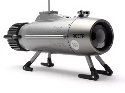 Sleek Silver Drone model pack Low-poly 3D model