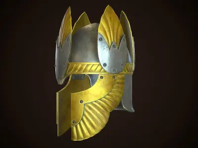 Archon Helmet 02 Low-poly 3D model