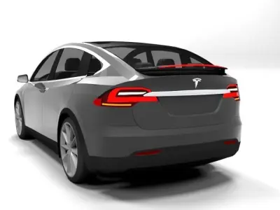 TESLA MODEL X LOWPOLY Low-poly 3D model