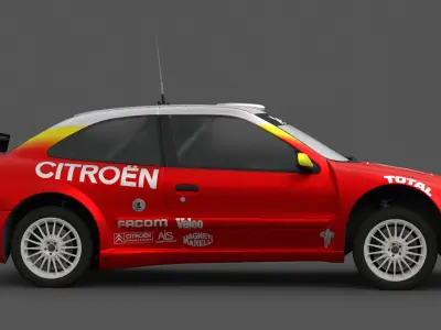  Citroen Xsara Kit Car Low-poly 3D model