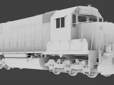 GP40PH Ficticional Low-poly 3D model