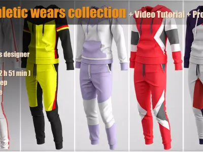 Athletic Wears Collection  Video Tutorial  3D model