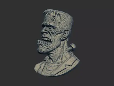 frankenstein monaster head cnc model 3D print model