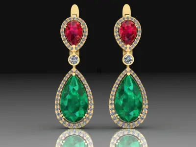 Classic Earrings  3D print model