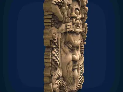 Carved panel painting STL 3D print model order