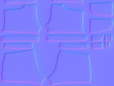 Pink Short PBR 4k  Low-poly 3D model