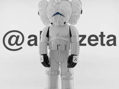 Kaws BFF Stormtrooper Textured Low-poly 3D model