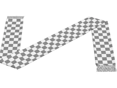Football Fan Scarf 04 3D model