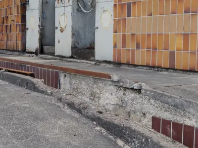 abandoned gas station 3D model