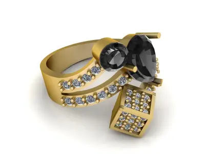 Stylish Wedding Daimond Ring 3d Pdel 3D print model