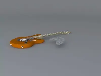 Ernie Ball MUSICMAN Silhouette guitar Free 3D model