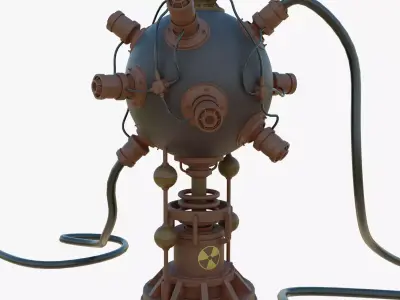 Nuclear reactor Low-poly 3D model