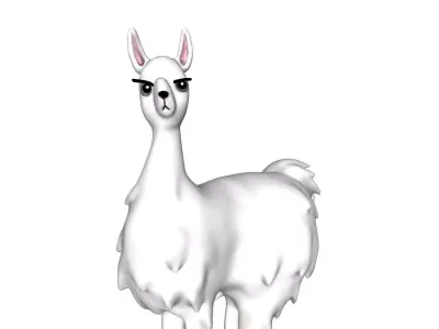Grumpy Llama 3D model