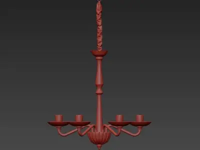 Murano Chandelier 3D model