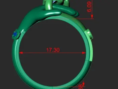 AN UNUSUAL RING FOR THE BRIDE Printable Model 3D print model
