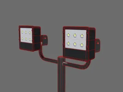 Football Soccer Light Reflector Low-poly 3D model