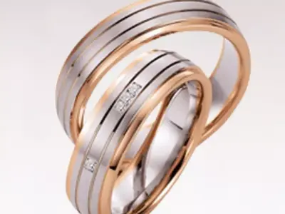 Wedding rings 062 3D print model