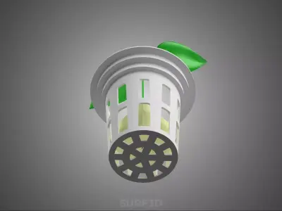 HYDROPONIC SEEDLING NET POT PLANT SOIL LESS SPONGE MEDIUM SPROUT 3D model