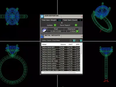Oval Solitaire Ring Printable model 3dmodel  3D print model