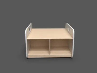 BigBacUp With Tray White Low-poly 3D model