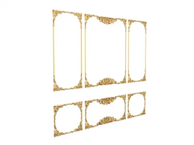 Plaster decorative frame 3d mode 010 3D model