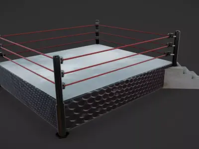 Wrestling Ring Low-poly 3D model