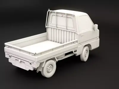 Subaru Sambar Kei Truck UT Low-poly 3D model