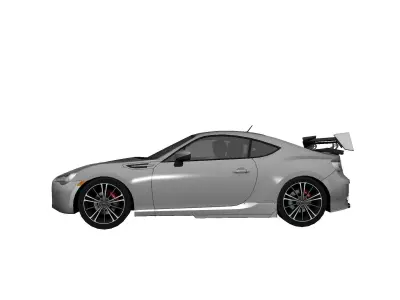 SUBARU BRZ Upgraded Low-poly 3D model