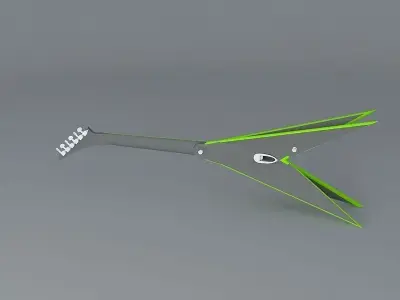 Jackson concept Quad V guitar Free 3D model