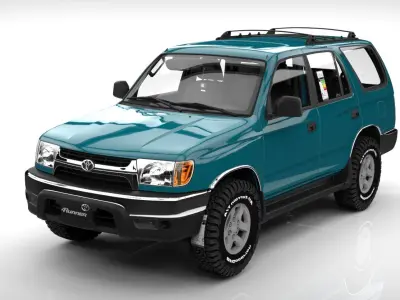 TOYOTA 4RUNNER 1999 SIN BUCHES  Low-poly 3D model