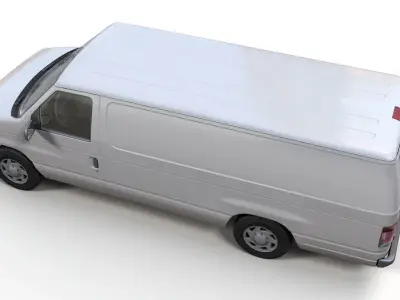 Super Duty XL van Low-poly 3D model