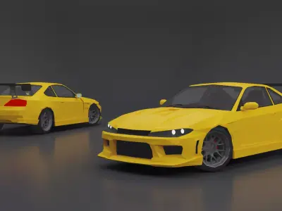 LOW POLY SPORTS COUPE Low-poly 3D model