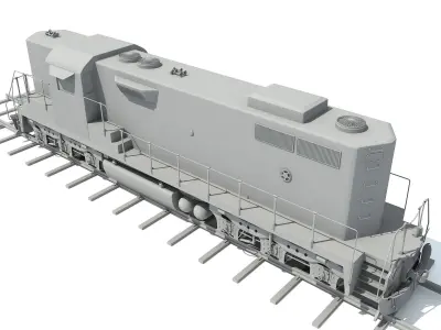 3D Train Models without Textures 3D model