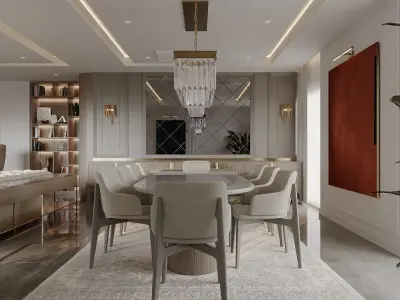 Modern Interior Luxury 3ds Max Corona Renderer Low-poly 3D model