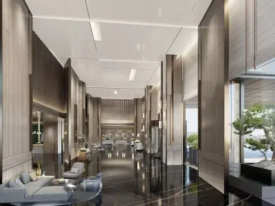 Luxury Lobby Interior 3D model-1 3D model