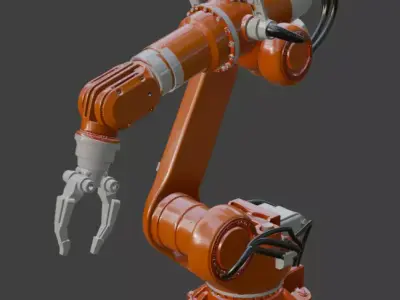 Industrial Robotic Arm 3D Model 3D model