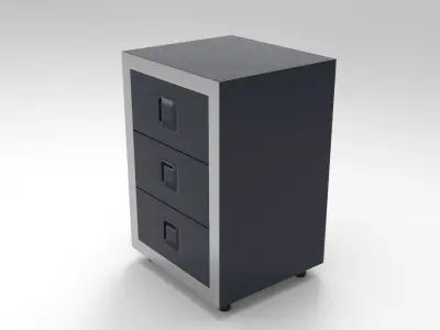 Hoka Storage with Drawer Low-poly 3D model