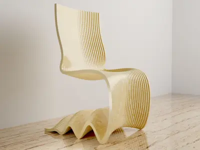 Parametric Chair cobra Design DXF files 3D model