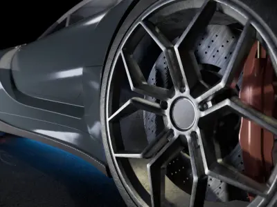 Hybrid 3D Car 3D model