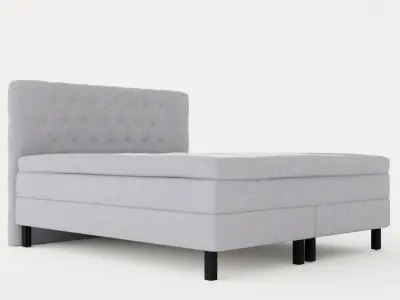 Lucky Complete Bed Package 180x200 Polyeter Diamond Bed Wave Low-poly 3D model
