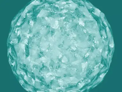 Cyan Crystal Free 3D model